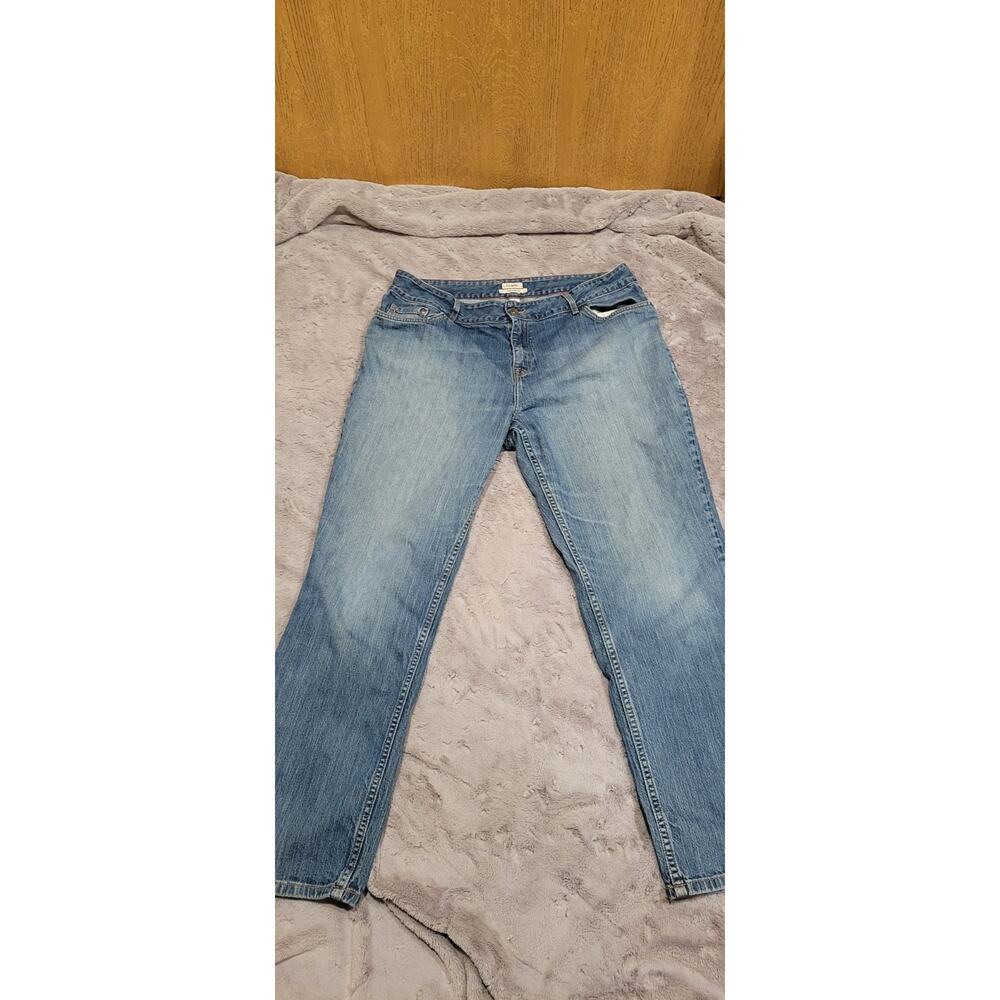 LL Bean Favorite Fit Jeans Women Size 16 Regular Light Wash Straight Classic